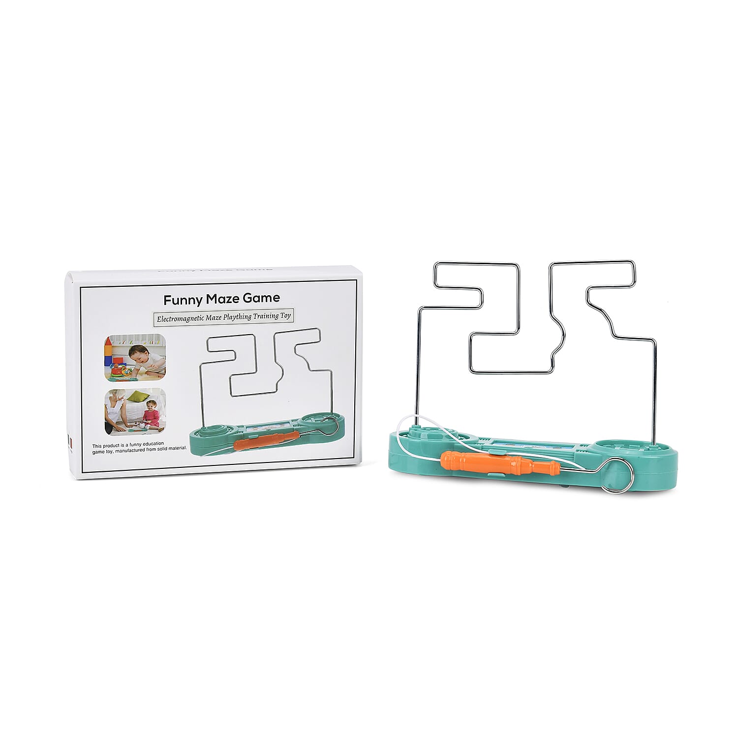 Electric Bump Maze Fire wire Shock Induction Maze Game  - Green