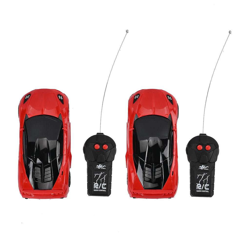 CHRISTMAS MEGA MONSTER DEAL- Set of 2 Remote Controlled Cars (2 Cars with 2 Remote Controls) With 3D LED Lights- Red