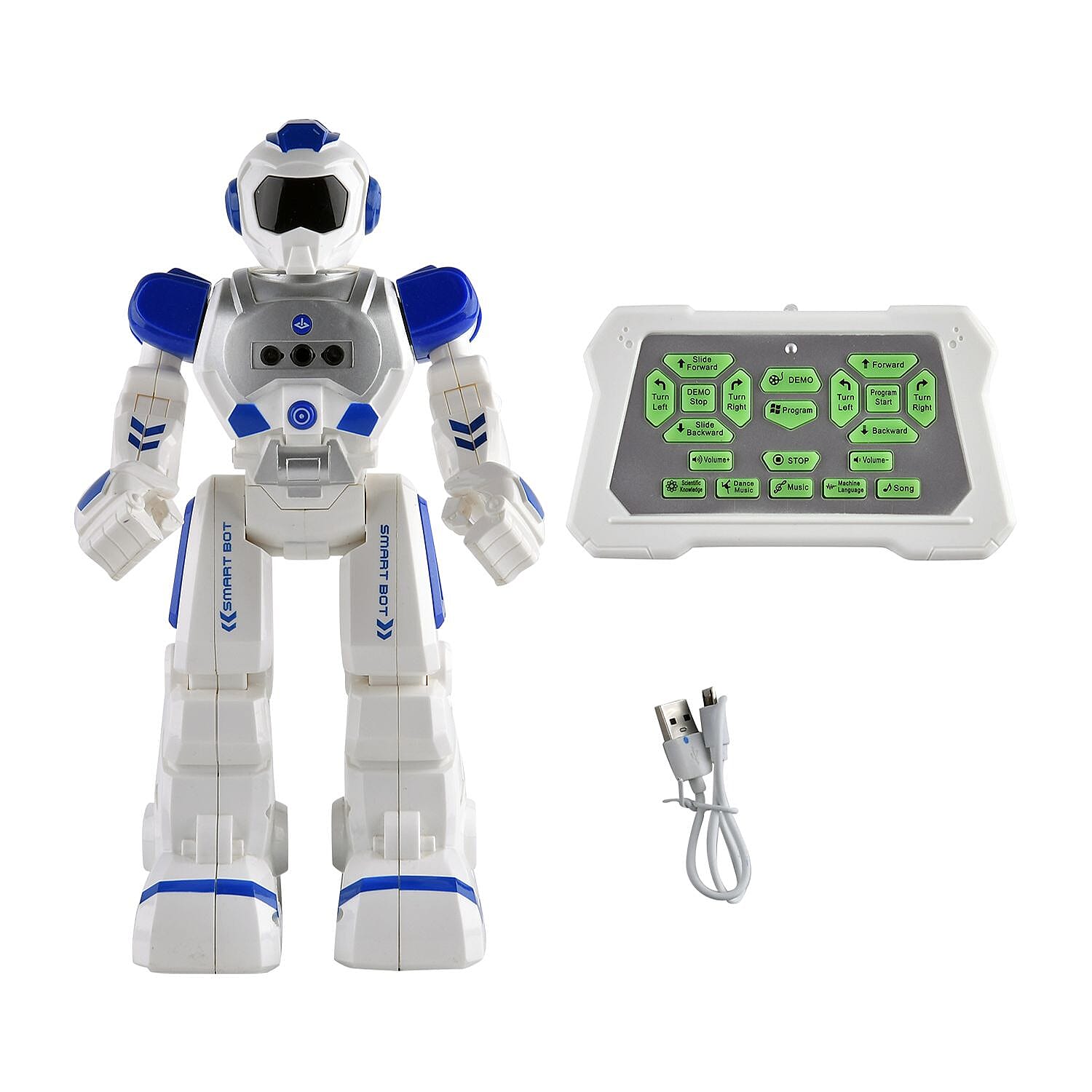 Gesture Remote Control Smartbot Robot with 20 Function (2x1.5vAAA Batteries,Not Incl.) - White