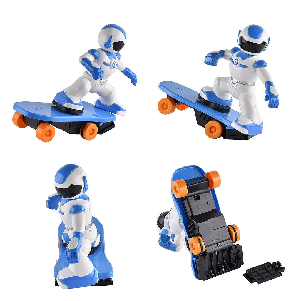 Skateboard Robot with 360 Degree Rotation & Remote Control (4xAA Battery Not Inc.) 27x16cm