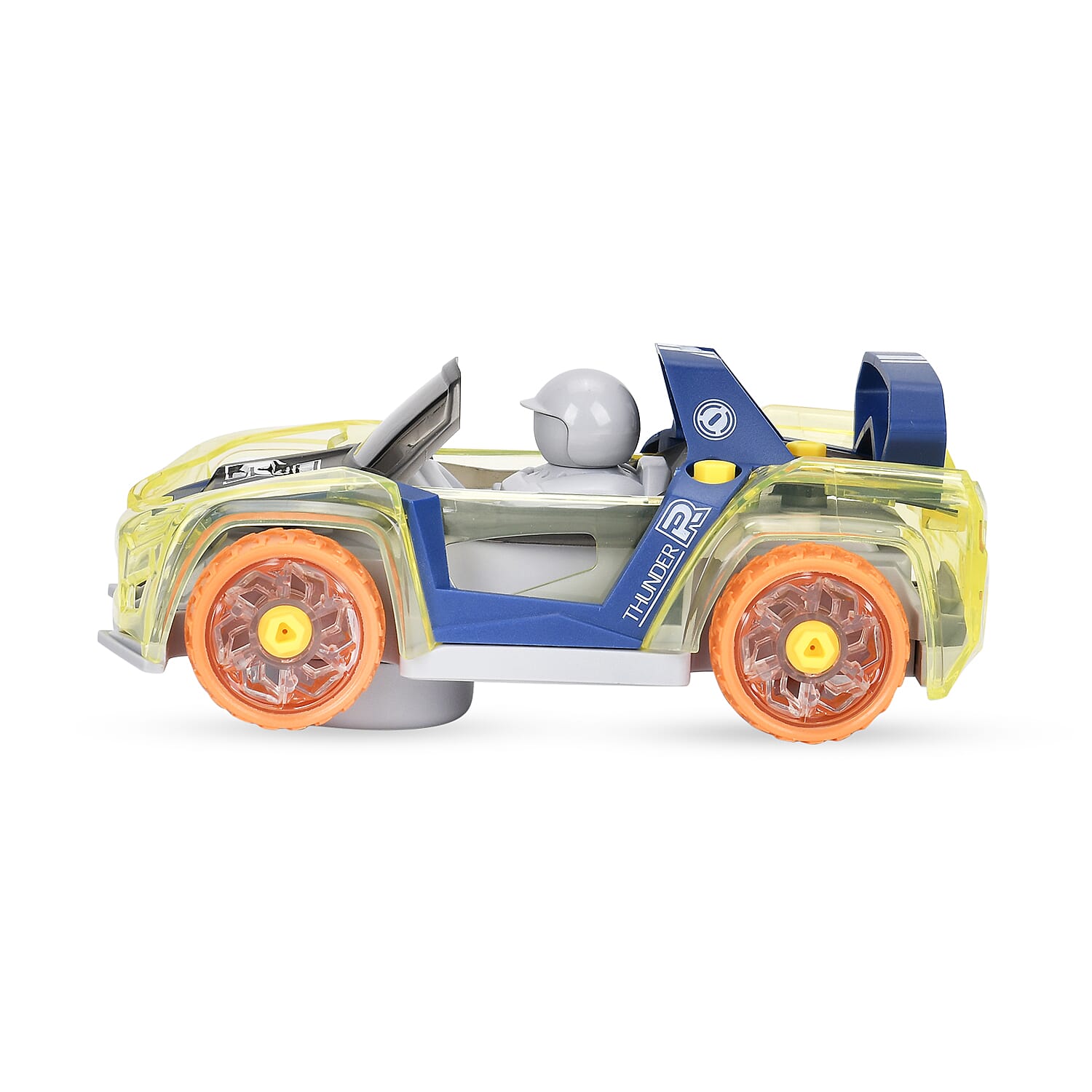 Racing Car with Color changing lights and Music, Easy To Assemble - (Size-7.0x15.2x6.3cm) Orange