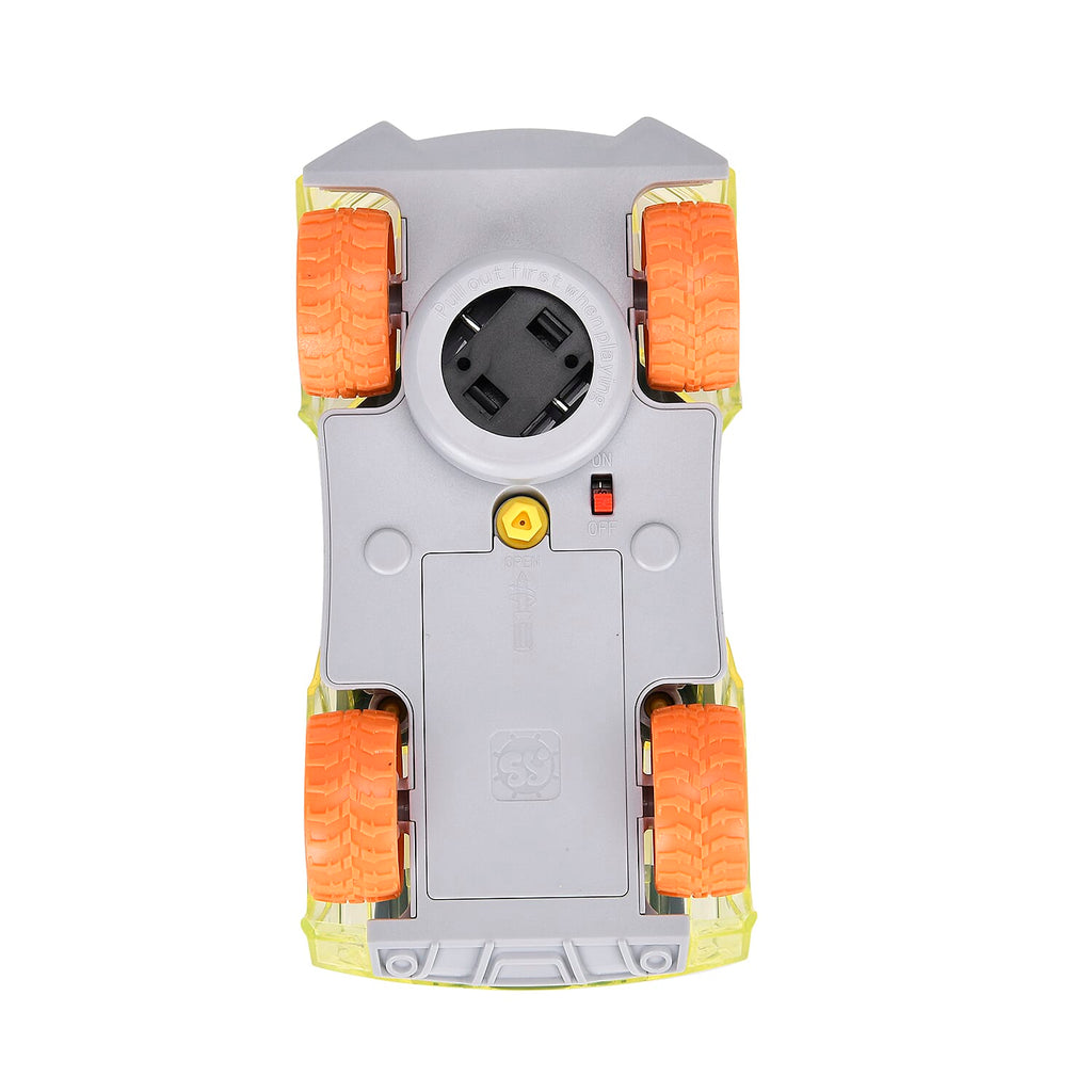 Racing Car with Color changing lights and Music, Easy To Assemble - (Size-7.0x15.2x6.3cm) Orange