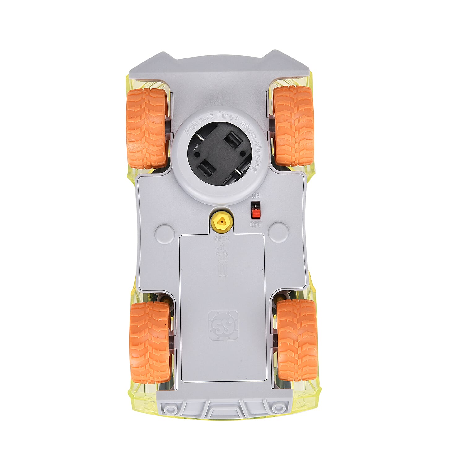 Racing Car with Color changing lights and Music, Easy To Assemble - (Size-7.0x15.2x6.3cm) Orange
