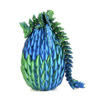 3D Printed Dragon Egg with Hidden Dragon (16x10.2cm) - Orange - Pink