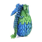 3D Printed Dragon Egg with Hidden Dragon (16x10.2cm) - Orange - Pink