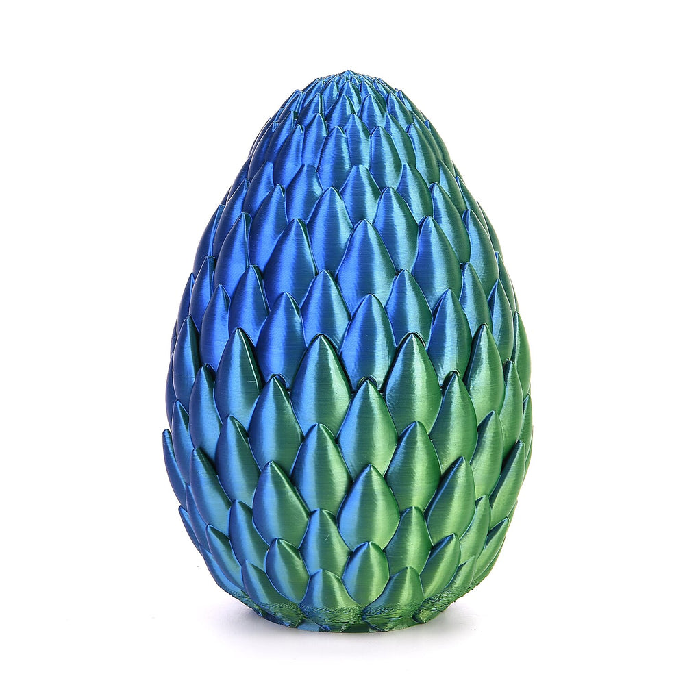 3D Printed Dragon Egg with Hidden Dragon (16x10.2cm) - Orange - Pink