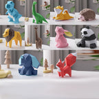 Set of 10 Animal Origami Paper Models - Multicolour