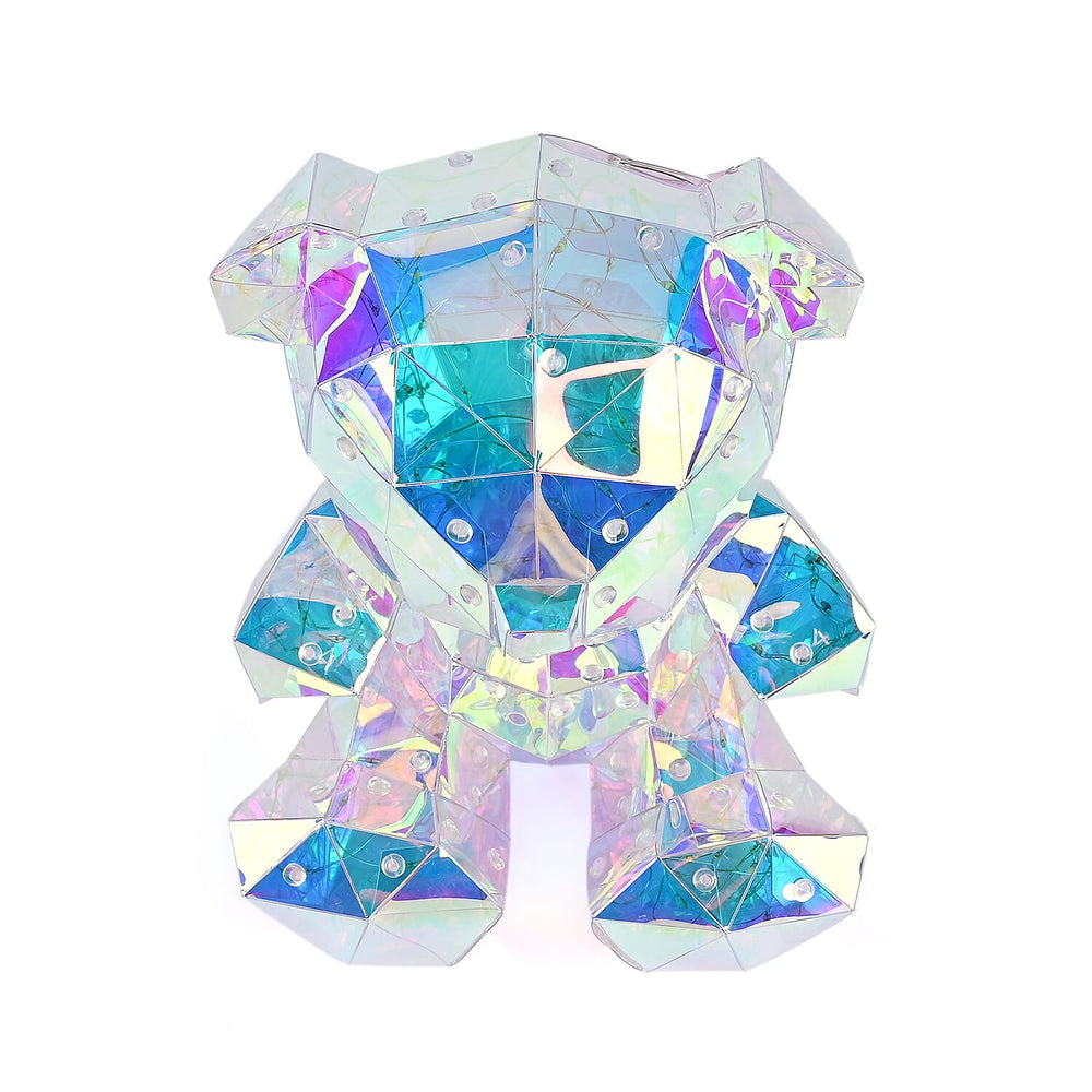 CLOSEOUT OFFER - Rainbow LED Light Up Crystal Effect Teddy Bear - Multicolor
