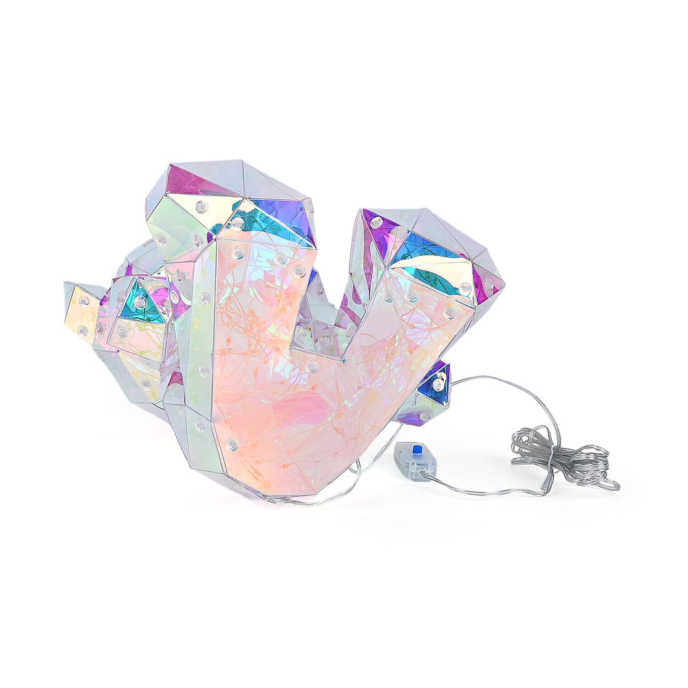 CLOSEOUT OFFER - Rainbow LED Light Up Crystal Effect Teddy Bear - Multicolor