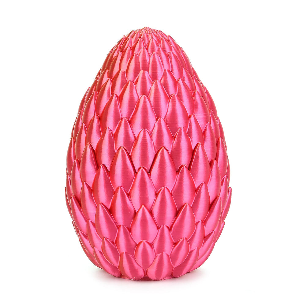 3D Printed Dragon Egg with Hidden Dragon (16x10.2cm) - Green - Blue