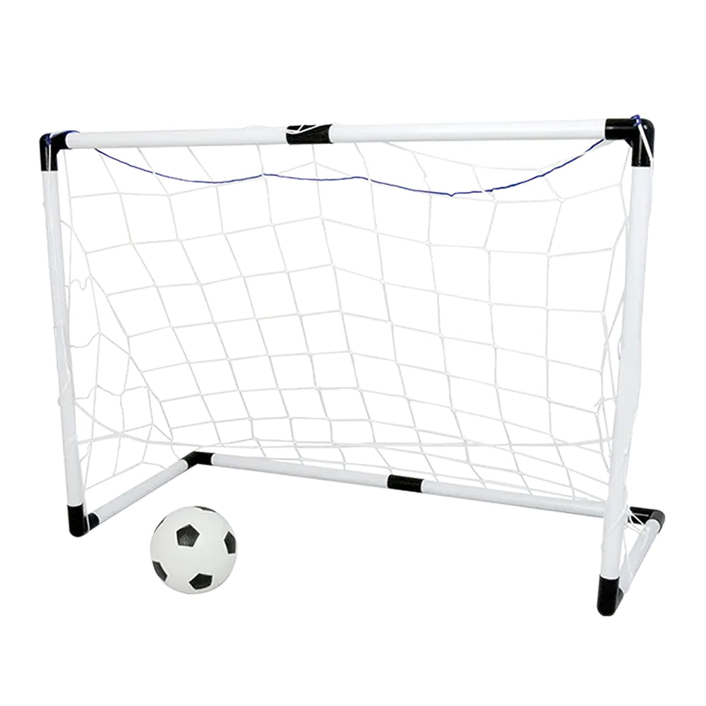 Football Goal Set With Pump - Ball-White