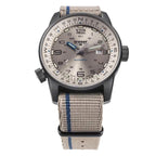 TRASER P68 Pathfinder Automatic Swiss Made Automatic 20ATM WR Beige Dial - Black Case Mens Watch with Beige NATO Fabric Strap
