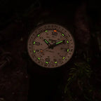 TRASER P68 Pathfinder Automatic Swiss Made Automatic 20ATM WR Beige Dial - Black Case Mens Watch with Black Rubber Strap
