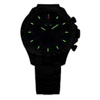 TRASER P67 Officer Chrono Swiss Made Quartz 10ATM WR Khaki Dial - Black Case Mens Watch with Khaki Stainless Steel Strap