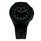 BRAND NEW -TRASER P69 Black Stealth Swiss Made Quartz 20ATM WR Black Dial - Black Case Mens Watch with Black Black Silicone Strap