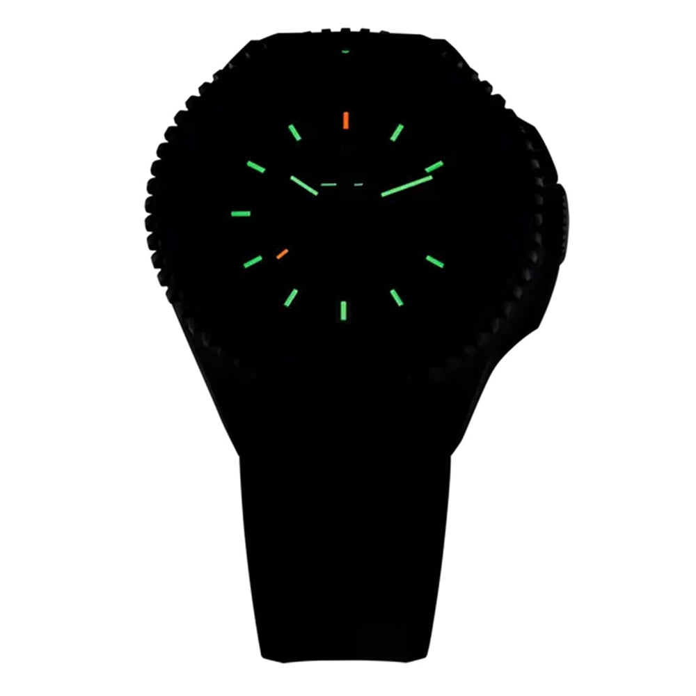 BRAND NEW --TRASER P69 Black Stealth Swiss Made Quartz 20ATM WR Green Dial - Black Case Mens Watch with Black Silicone Strap