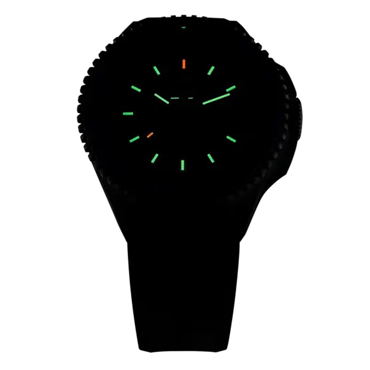 BRAND NEW --TRASER P69 Black Stealth Swiss Made Quartz 20ATM WR Green Dial - Black Case Mens Watch with Black Silicone Strap