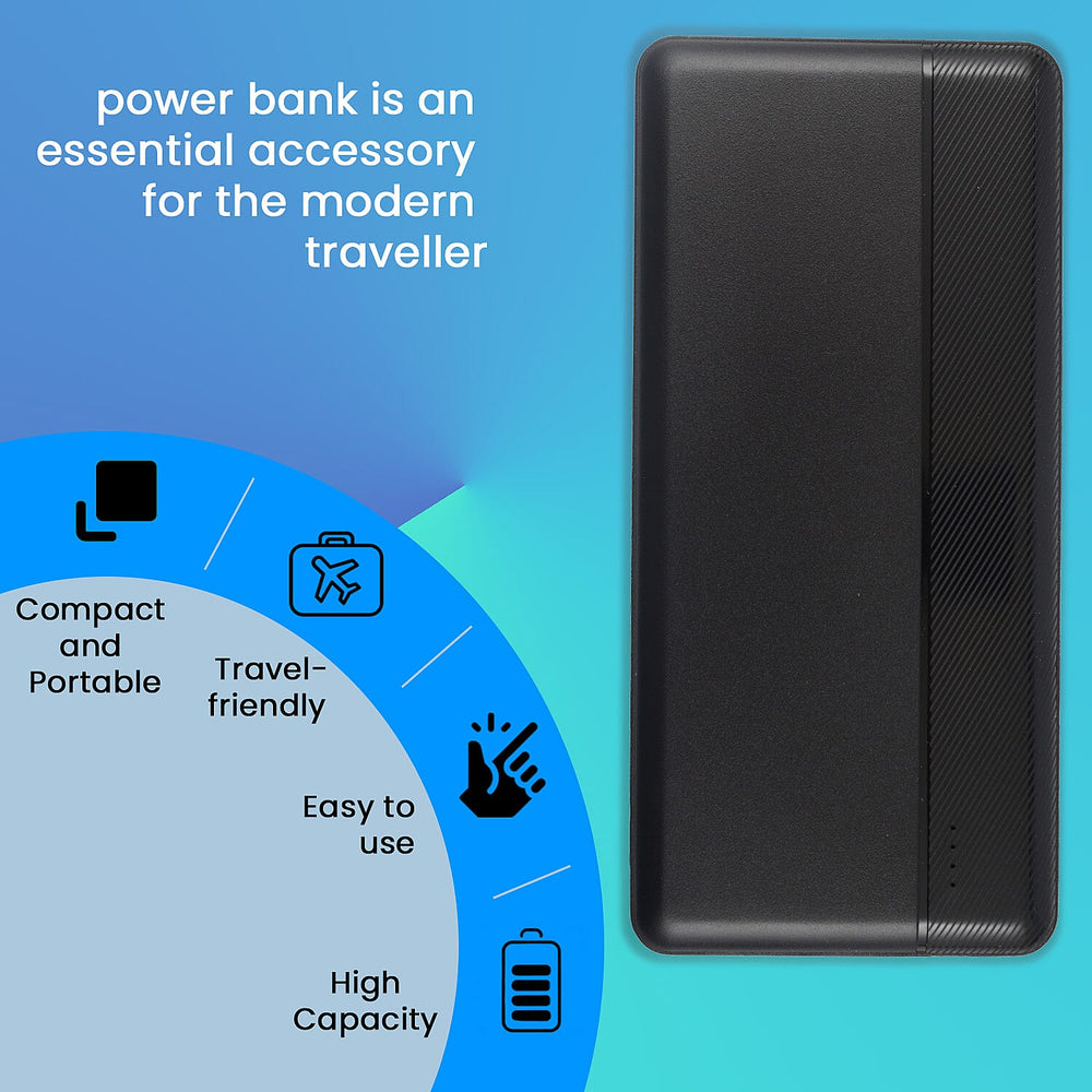 Mega Closeout Buy - 12000 mAh Powerbank - Black