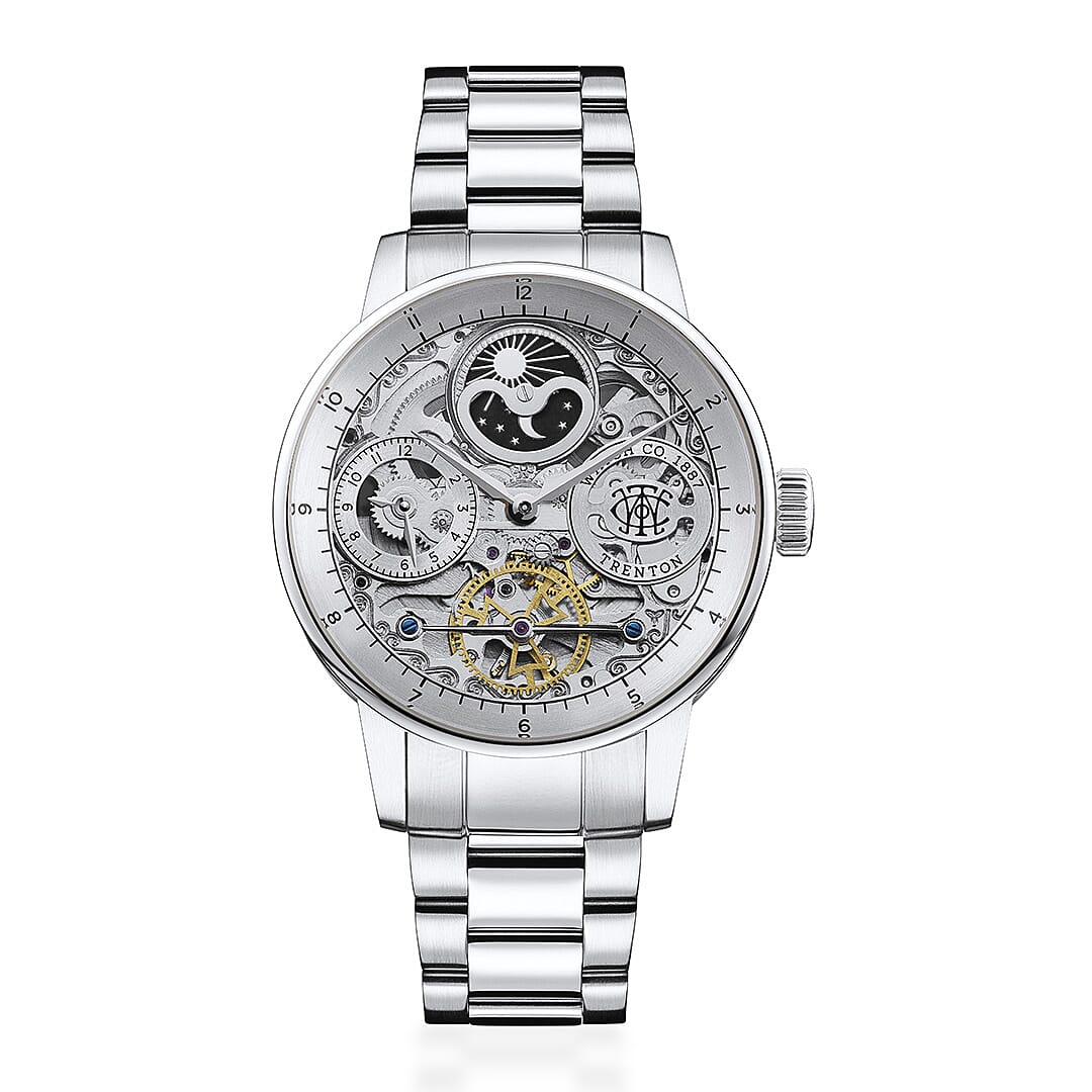 Mens Trenton The Jazz Automatic Skeleton Watch With Moonphase Function & Lifetime Warranty