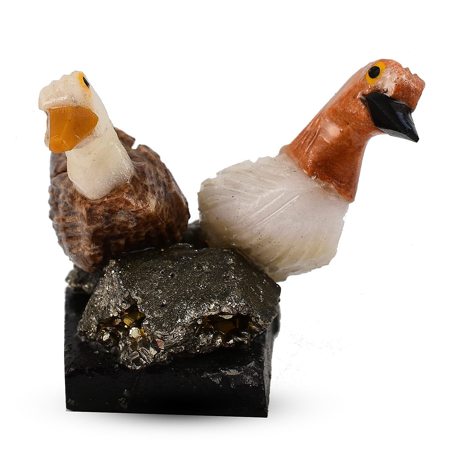 Tucson Find - Gem Decor Duck Couple Figurine (Length 4.5 cm, Height - 8.5 Cm) - Multi