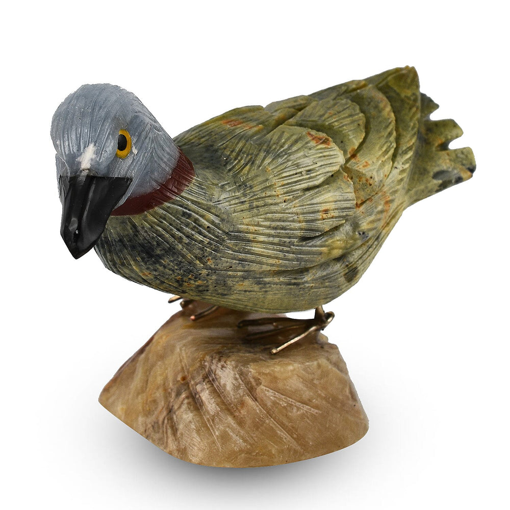 Tucson Find -- Gem Decor Duck Figurine (Length 4.5 cm, Height - 8.5 Cm) - Green