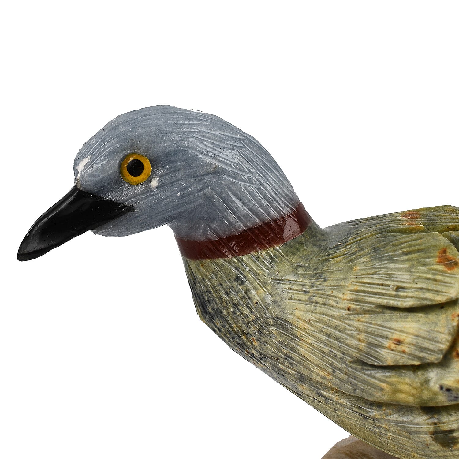 Tucson Find -- Gem Decor Duck Figurine (Length 4.5 cm, Height - 8.5 Cm) - Green