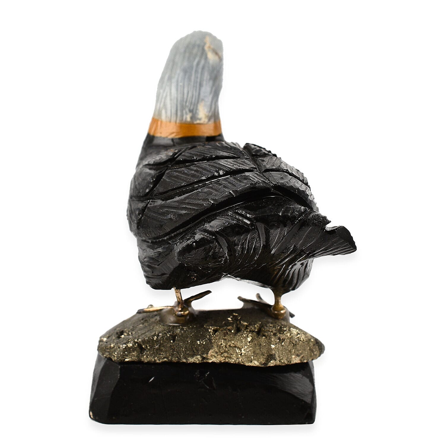 Tucson Find - Gem Decor Duck Figurine (Length 4.5 cm, Height - 8.5 Cm) - Black