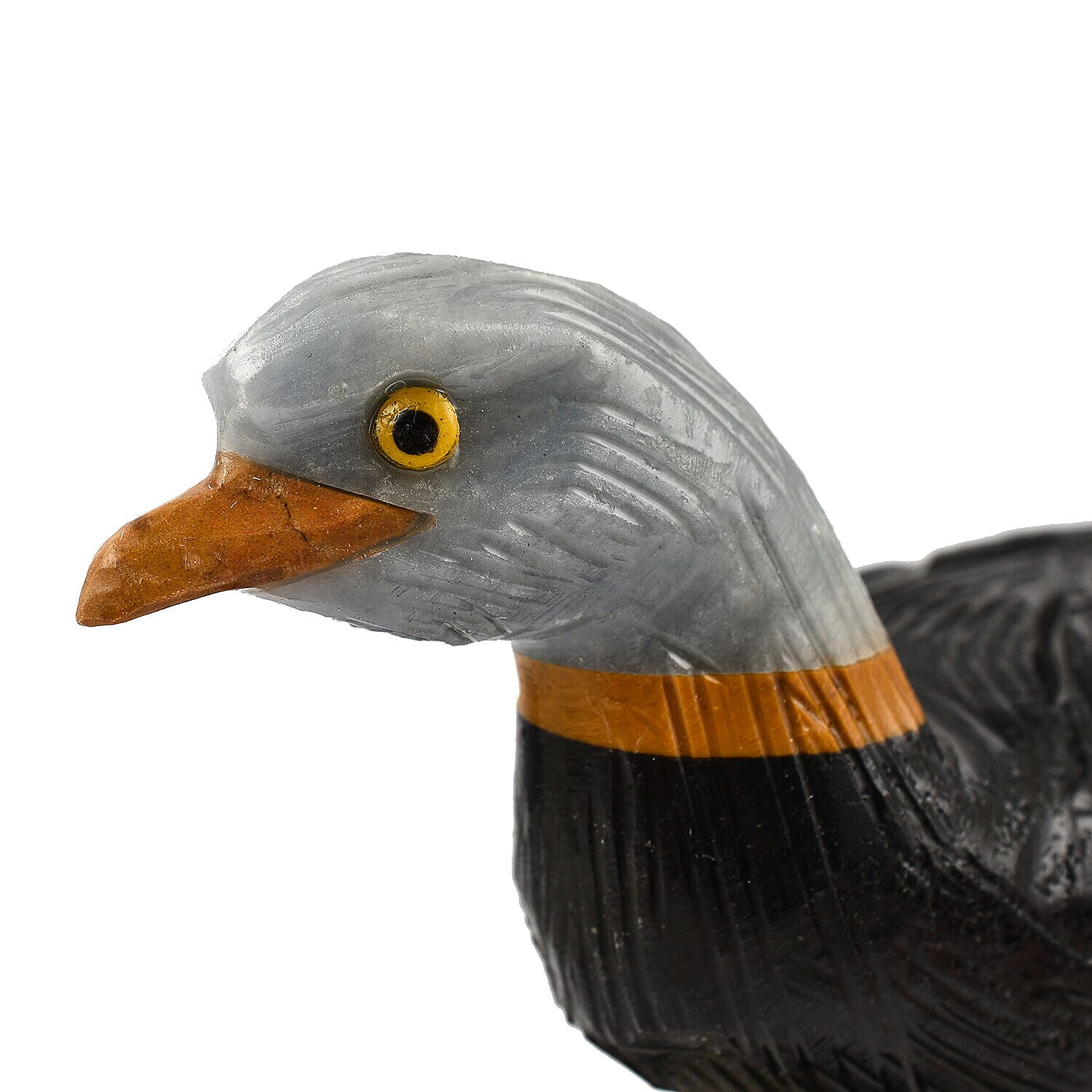 Tucson Find - Gem Decor Duck Figurine (Length 4.5 cm, Height - 8.5 Cm) - Black