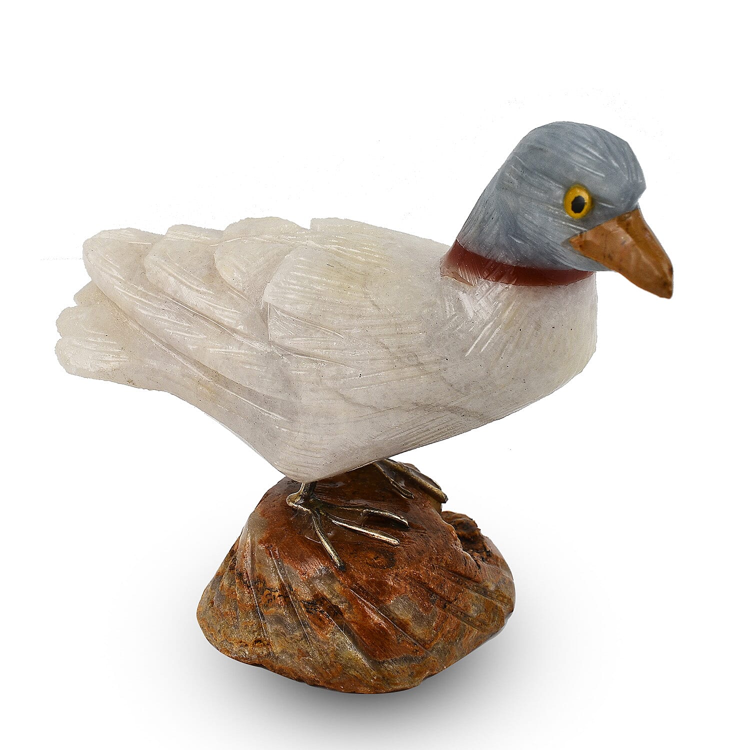 Tucson Find - Gem Decor Duck Figurine (Length 4.5 cm, Height - 8.50 Cm) - White