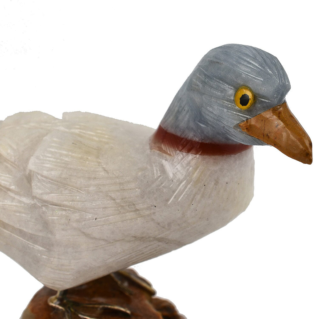 Tucson Find - Gem Decor Duck Figurine (Length 4.5 cm, Height - 8.50 Cm) - White