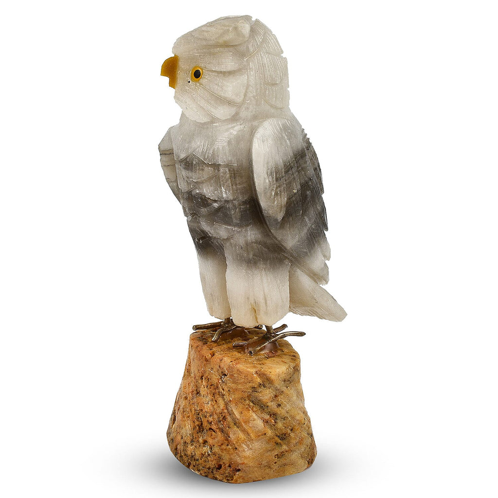 Tucson Find - Gem Decor Owl Figurine (Length 3.5 cm, Height - 10 Cm) - Grey