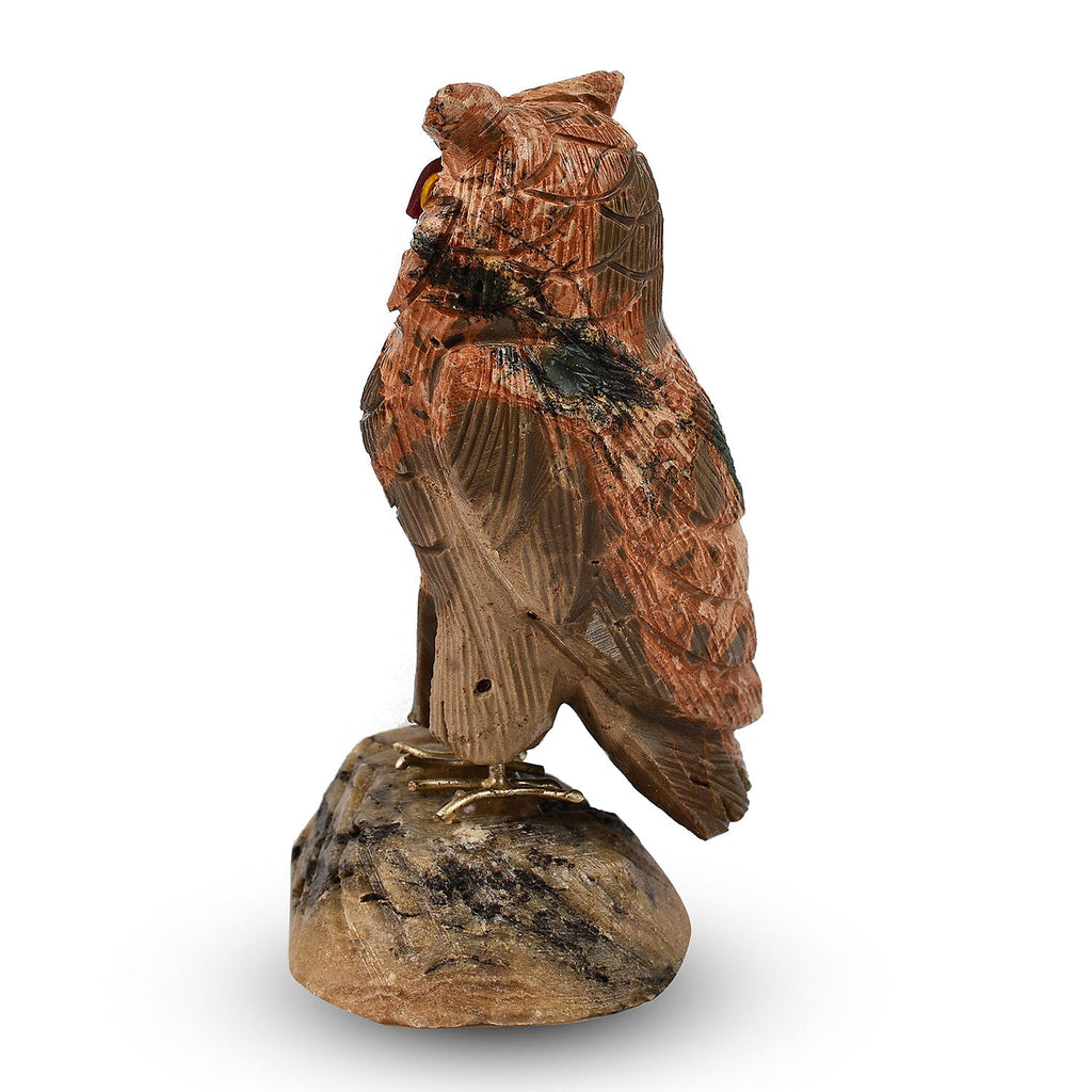 Tucson Find - Gem Decor Owl Figurine (Length 3.5 cm, Height - 10 Cm) - Peach