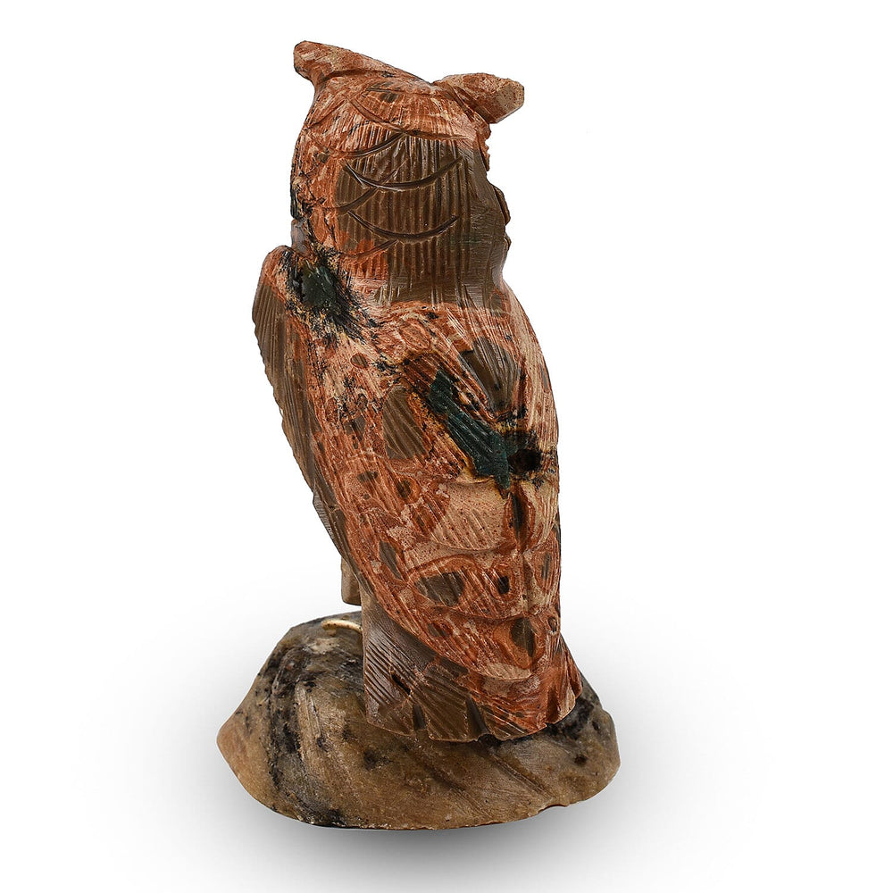 Tucson Find - Gem Decor Owl Figurine (Length 3.5 cm, Height - 10 Cm) - Peach