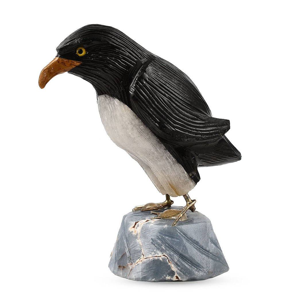 Tucson Find - Gem Decor Penguin Figurine (Length 4 cm, Height - 9 Cm) - Black