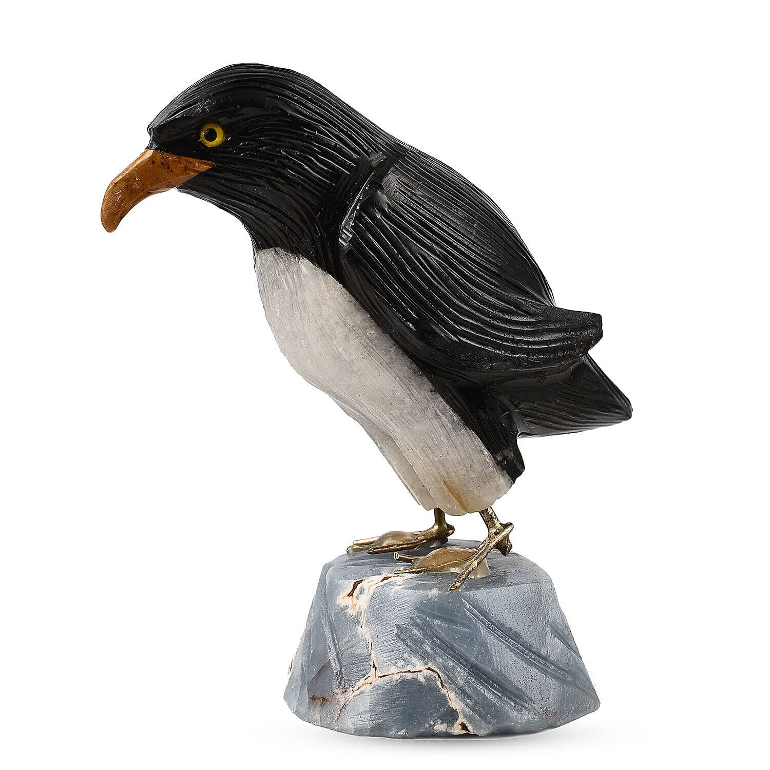 Tucson Find - Gem Decor Penguin Figurine (Length 4 cm, Height - 9 Cm) - Black
