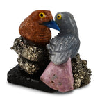 Tucson Find - Gem Decor Sparrow Couple Figurine (Length 4.5 cm, Height - 9.0 Cm) - Multi