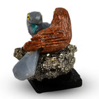 Tucson Find - Gem Decor Sparrow Couple Figurine (Length 4.5 cm, Height - 9.0 Cm) - Multi