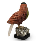 Tucson Find -- Gem Decor Sparrow Figurine (Length 4.5 cm, Height - 9 Cm) - Brown