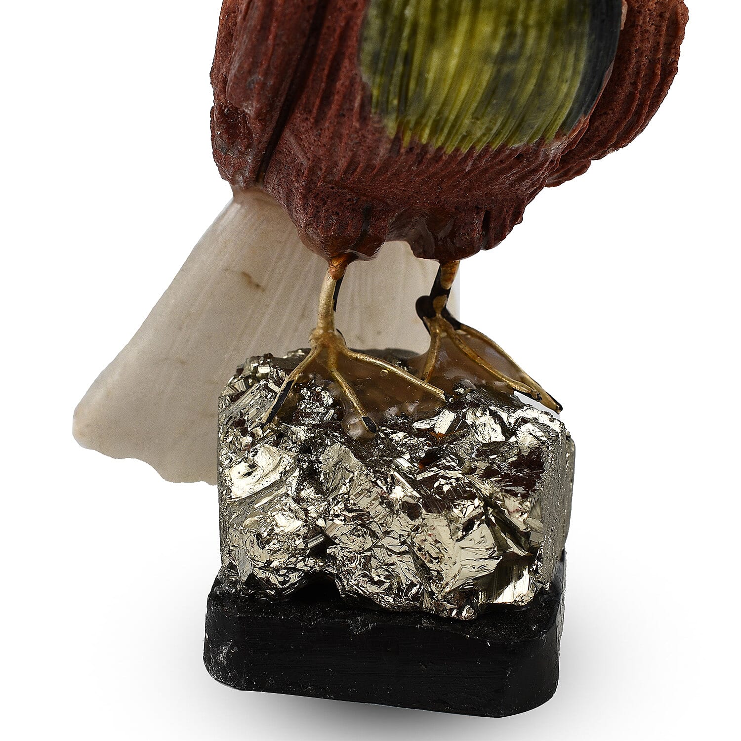 Tucson Find -- Gem Decor Sparrow Figurine (Length 4.5 cm, Height - 9 Cm) - Brown