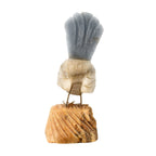 Tucson Find -- Gem Decor Sparrow Figurine (Length 4.5 cm, Height - 9 Cm) - Grey