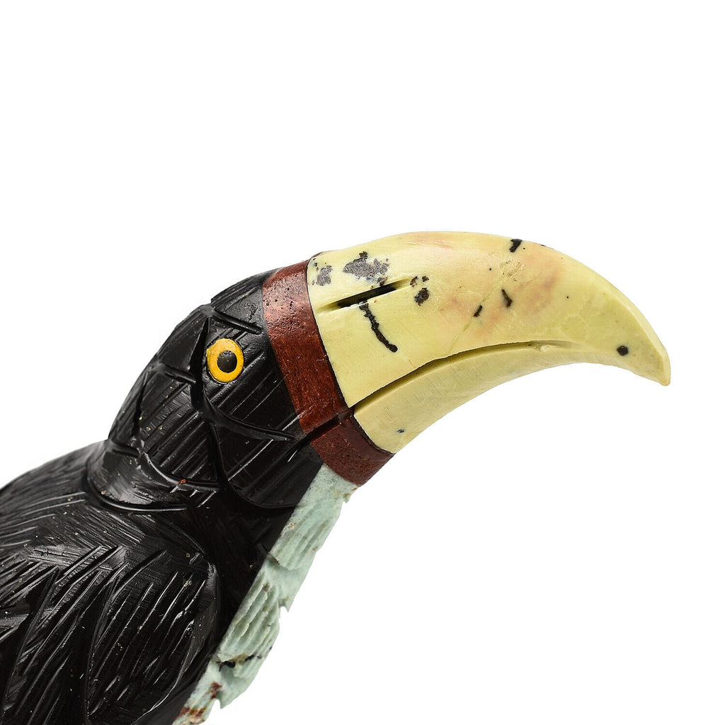 Tucson Find - Gem Decor Toucan Figurine (Length 4.5 cm, Height - 9.9 Cm) - Black