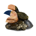 Tucson Find - Gem Decor Woodpecker Couple Figurine (Length 4.5 cm, Height - 9.90 Cm) - Multi