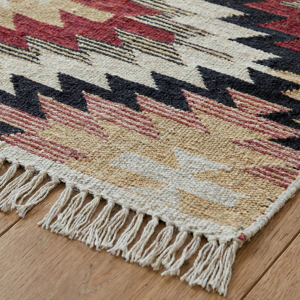 Turkish  Authentic Traditonal Machine Made Kilim Rug (Size 120x80 cm) - Maroon & Multi