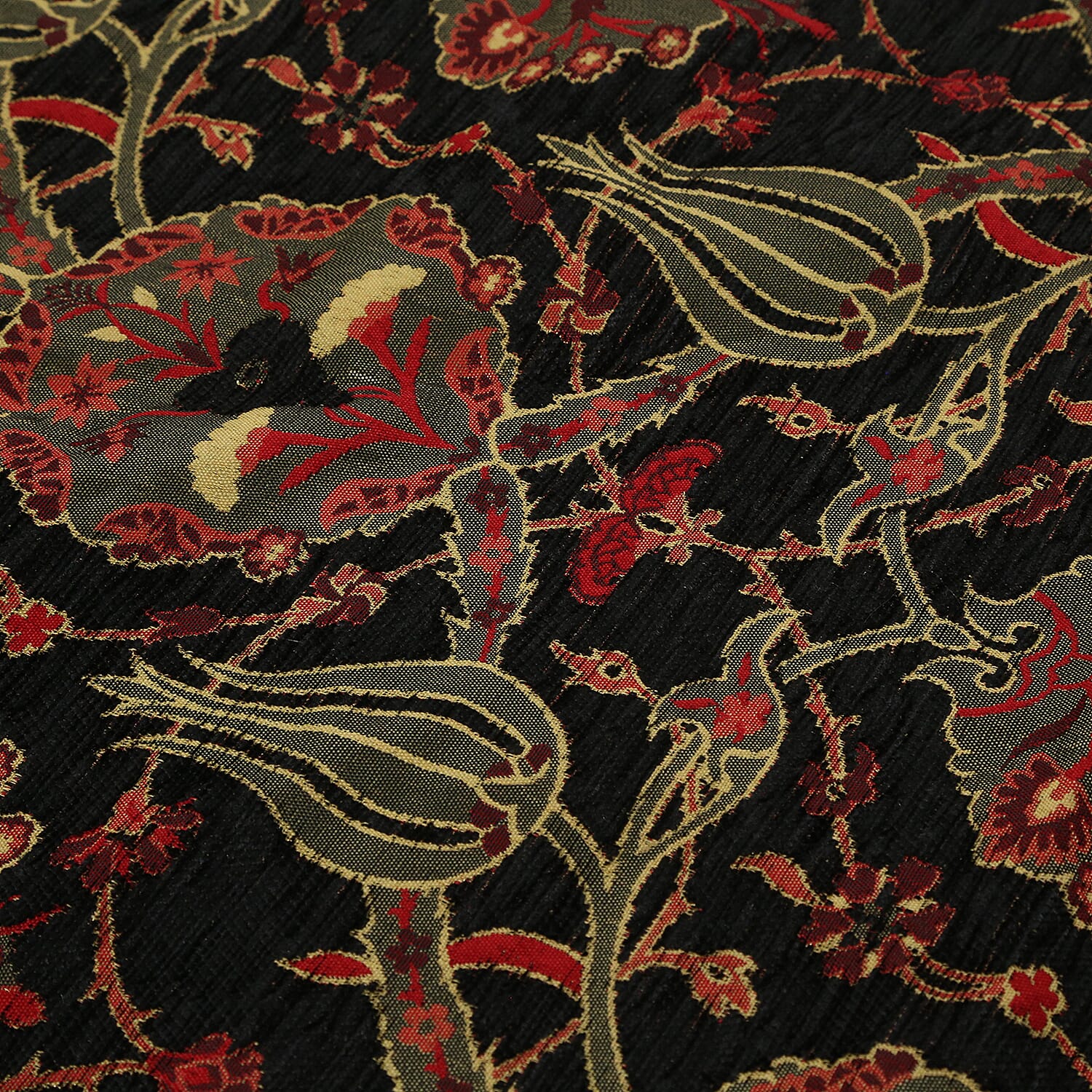 Turkish Table Runner with Tassels (Size 175x49 cm) - Black