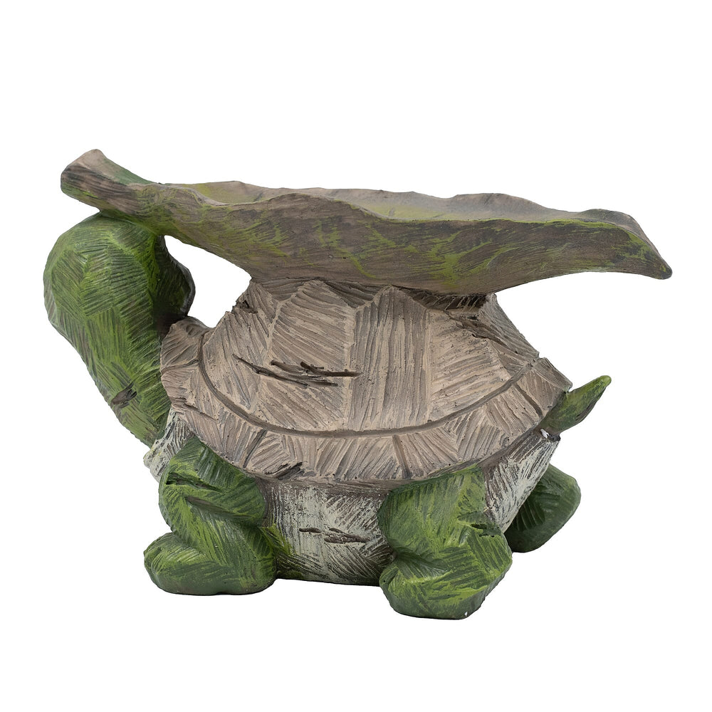 Outdoor Garden Turtle Birdfeeder - Green