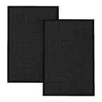 Twin Pack Machine Washable Door Mat with Ripple Front Back, Anti Skid - Slip (40x60cm)