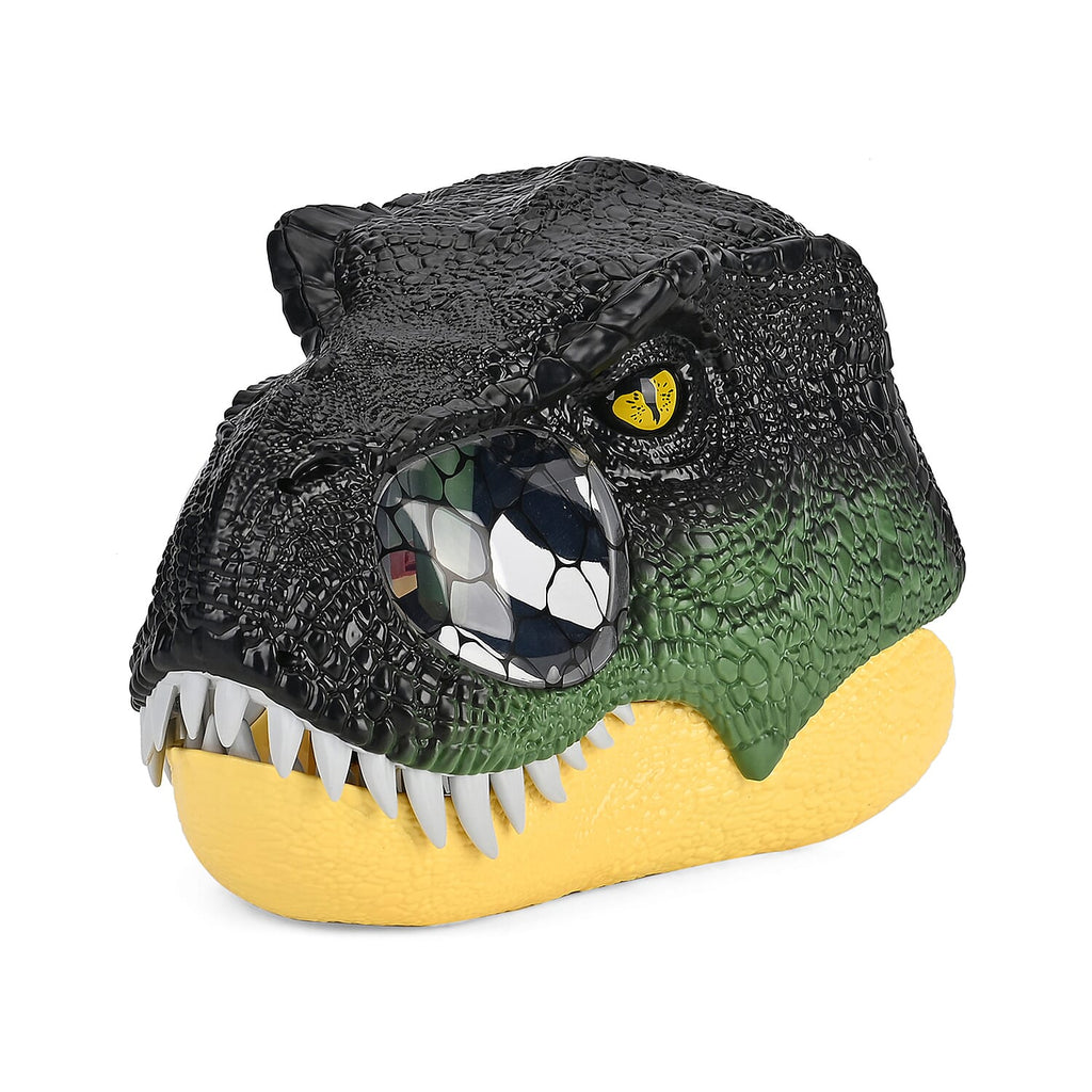 Tyrannosaurus Rex Dinosaur Mask with Light-Up Eyes and Sound Effects  - Green