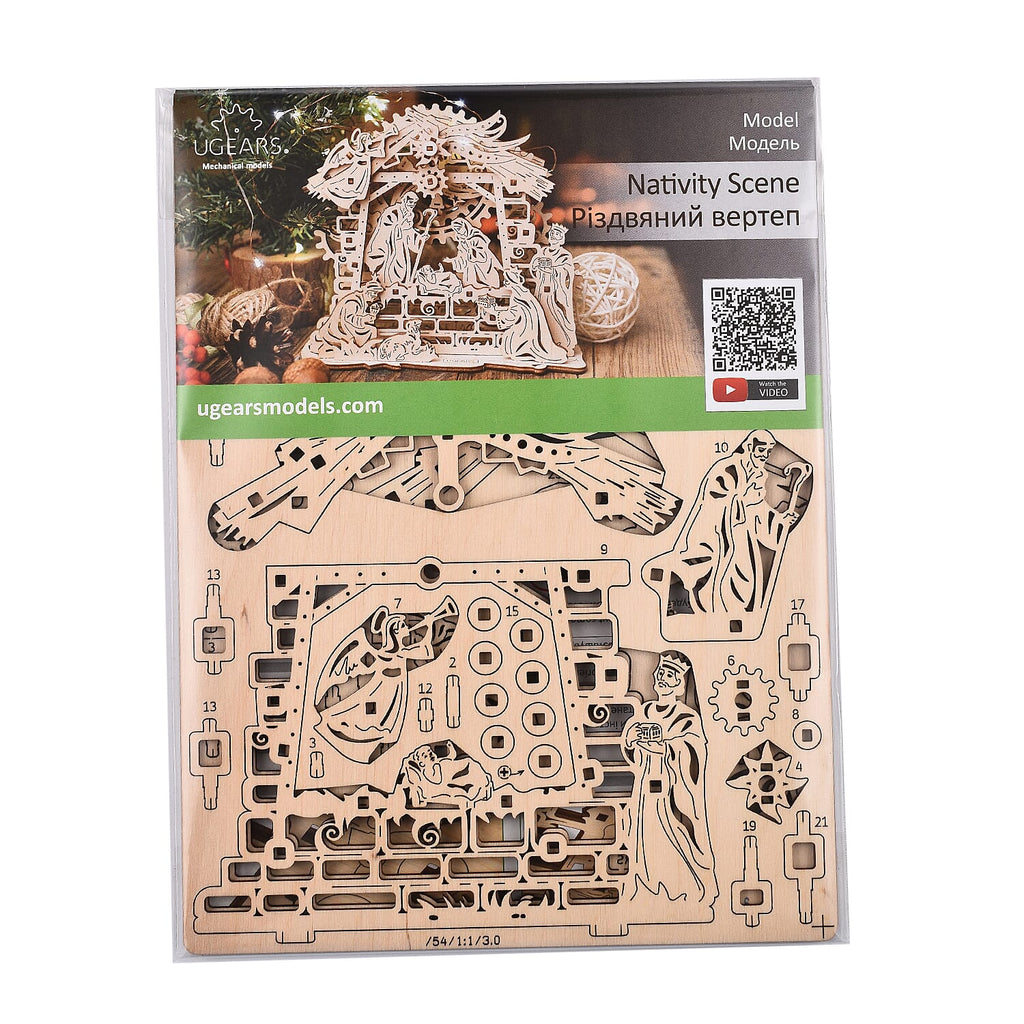 Closeout - UGears Mechanical Nativity Wooden Model Kit