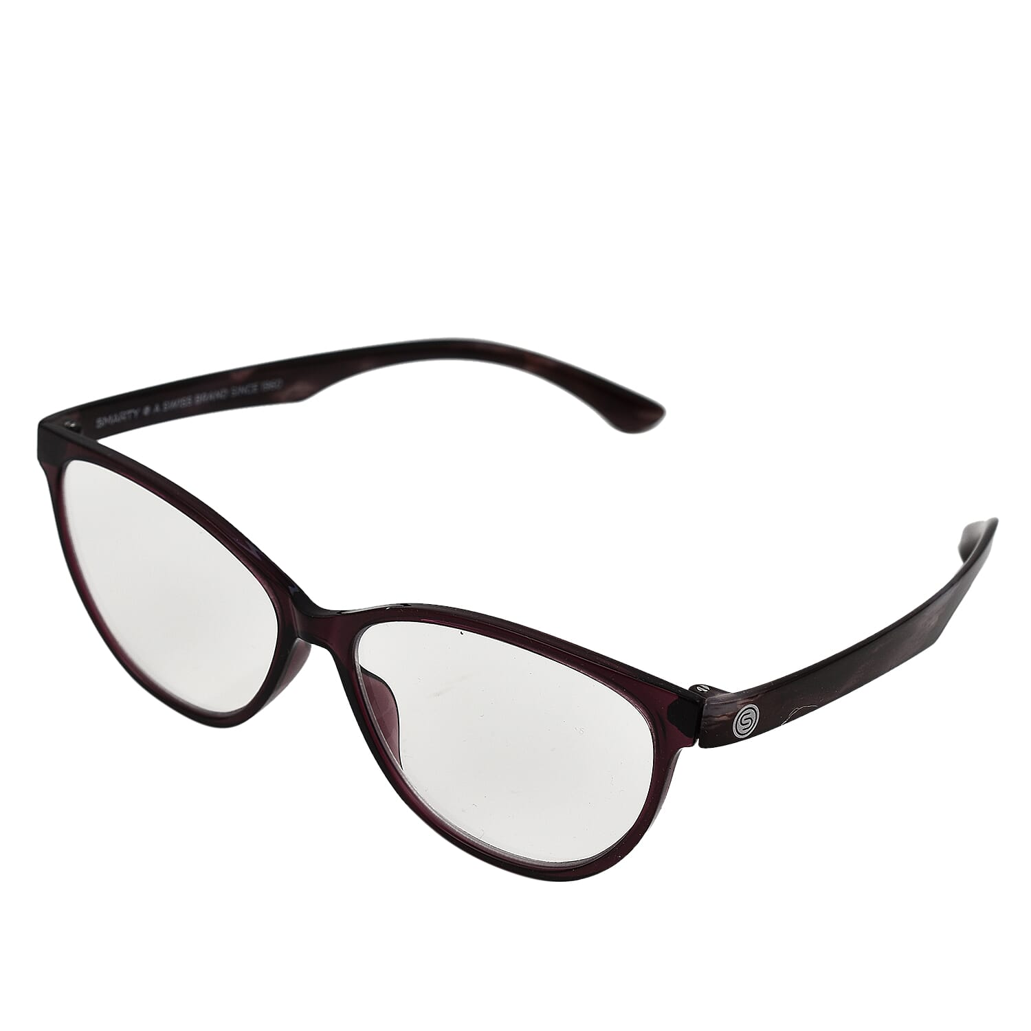 SWISS MADE Blue Light Reading Glass with UV 400 Protection- Violet Marble (Power_2.5)