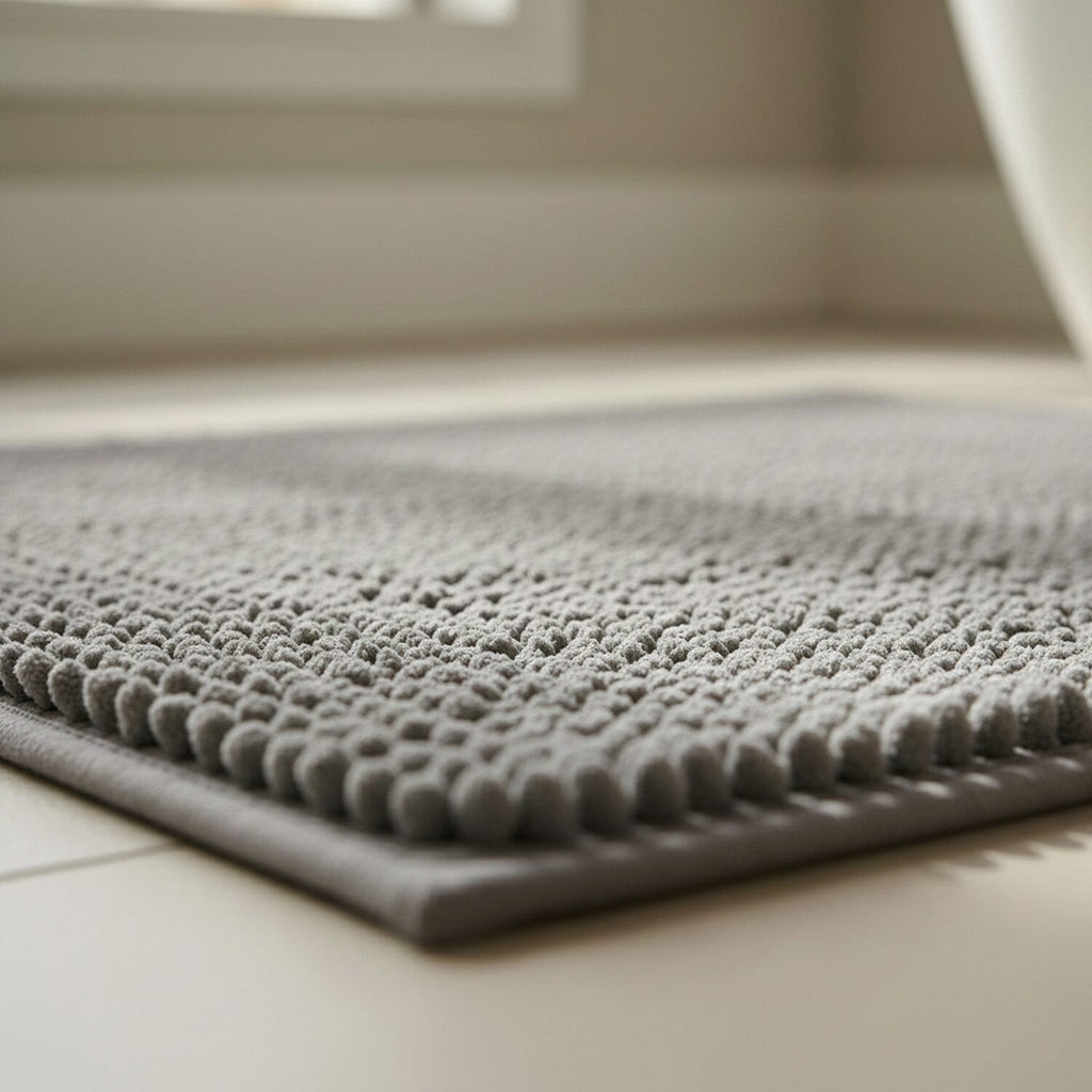 Ultra-Absorbent Noodle Bathmat (60 x 40 cm) - Grey